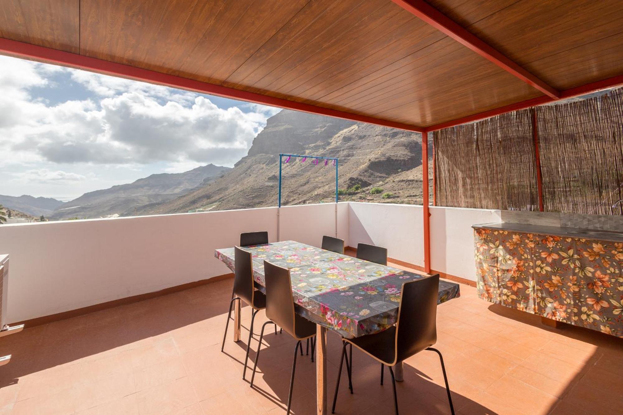 Lightbooking Gadi House Tasarte Terraza Y Barbacoa Exterior foto